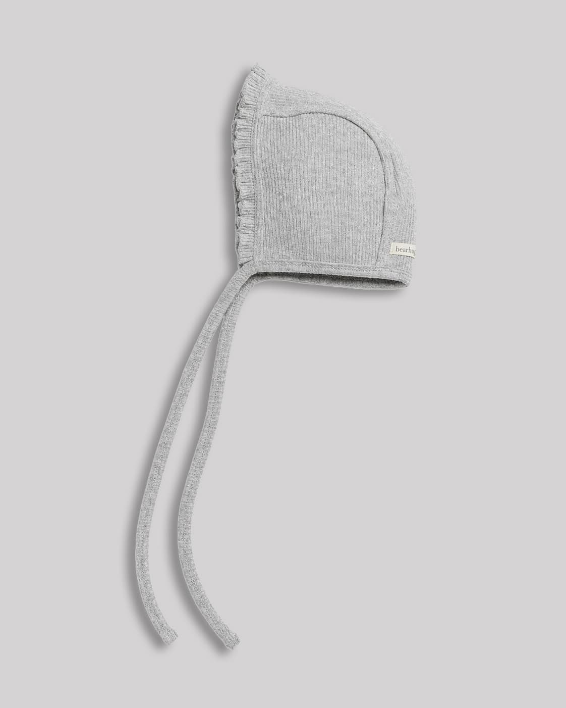 babe frill bonnet - melange grey 1
