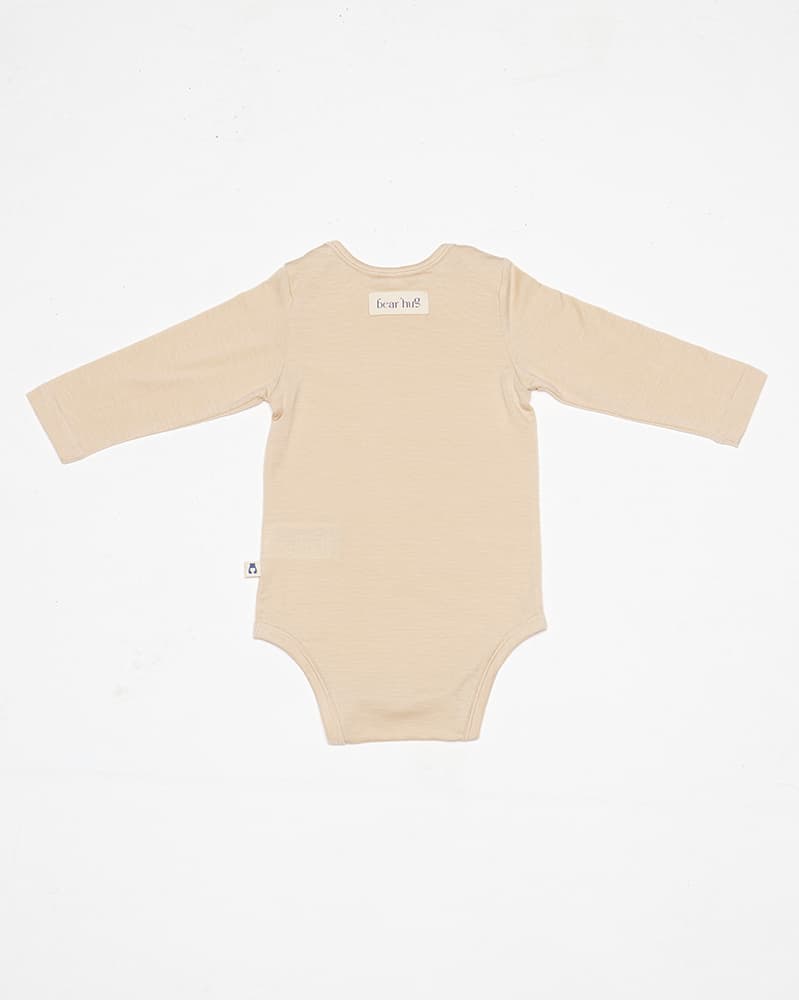 Tencel long sleeve bodysuit - light beige 3