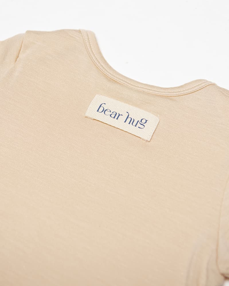 Tencel long sleeve bodysuit - light beige 4