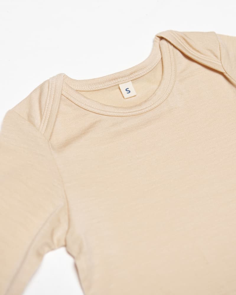 Tencel long sleeve bodysuit - light beige 5