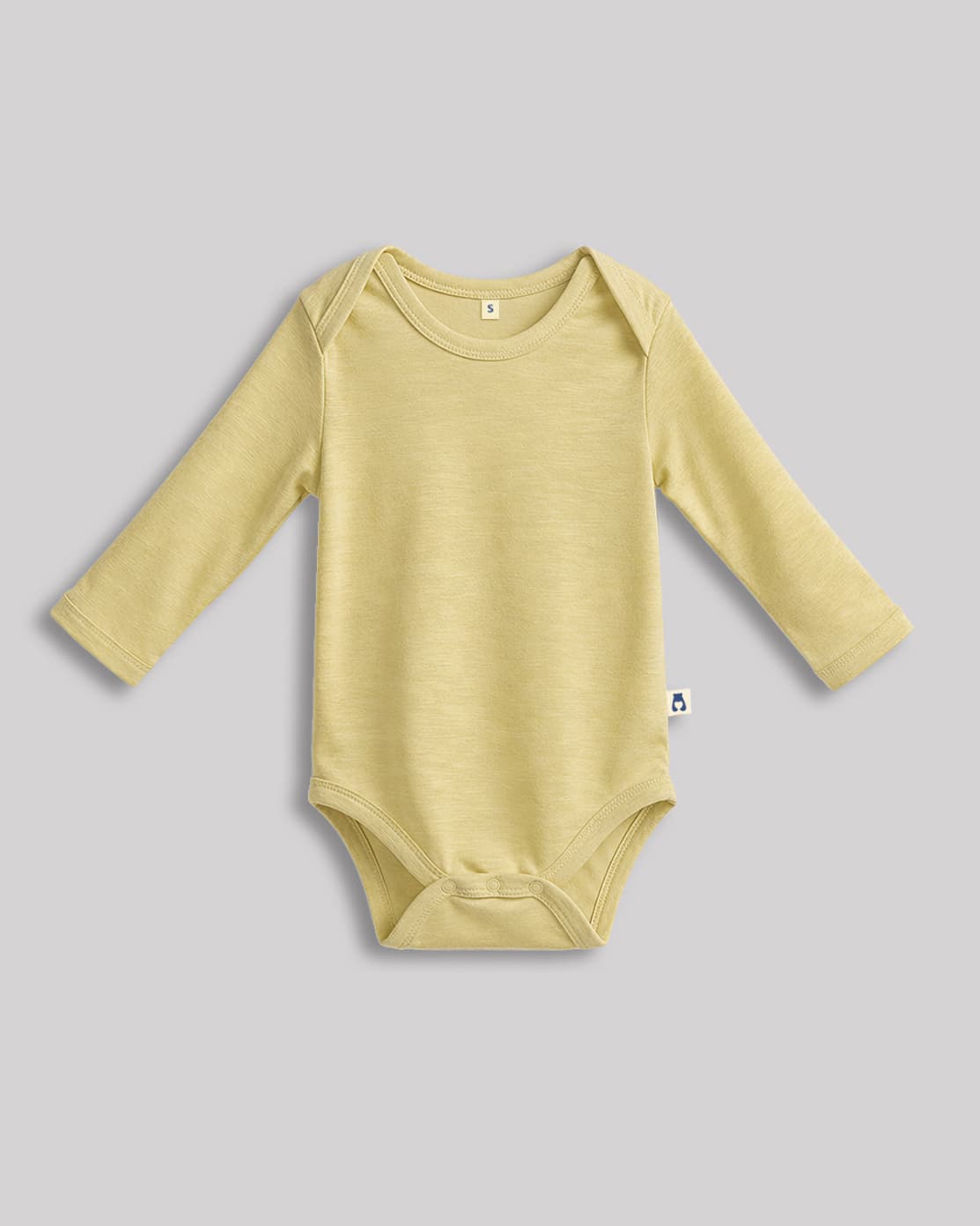 Tencel long sleeve bodysuit - light yellow 1
