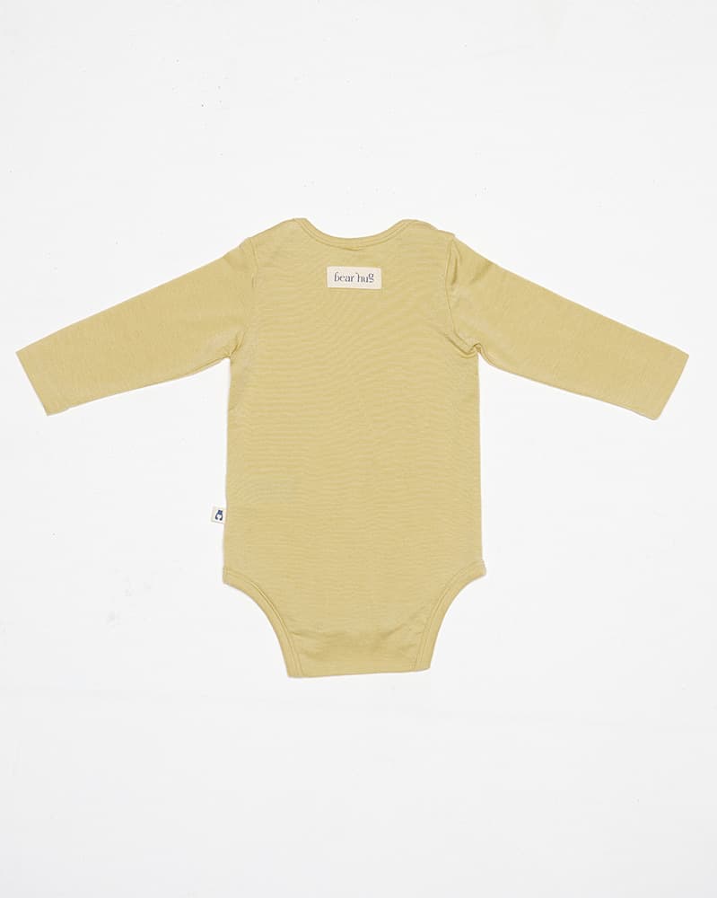 Tencel long sleeve bodysuit - light yellow 2