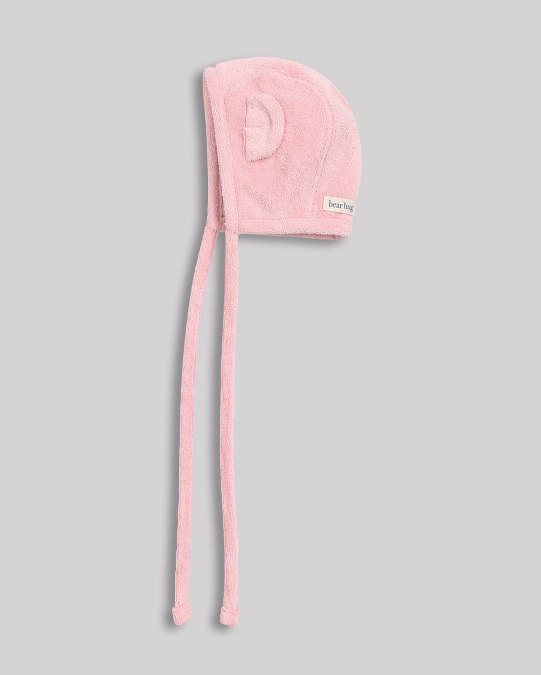 Terry bear bonnet - pink 1