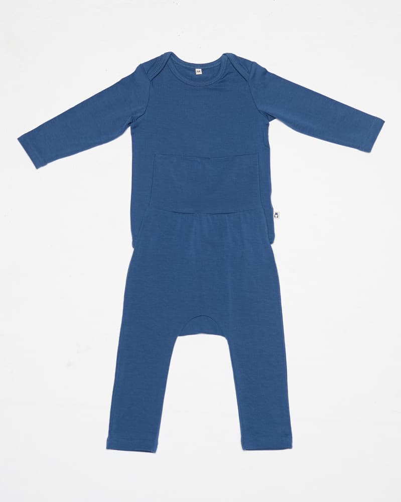 Tencel long sleeve & leggings set - navy 3