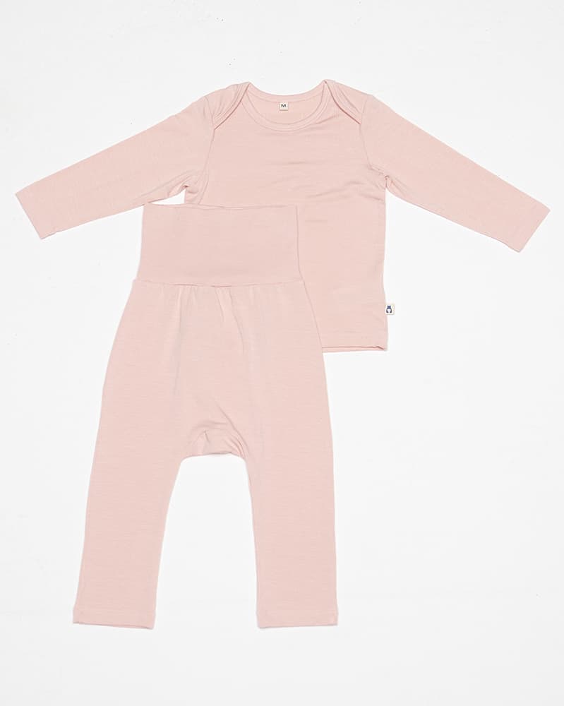 Tencel long sleeve & leggings set - light pink 9